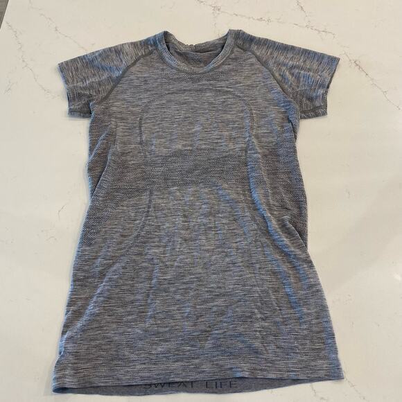 Lululemon Swiftly Tech Gray Short Sleeve‎ Top Size 8 - Picture 1 of 6